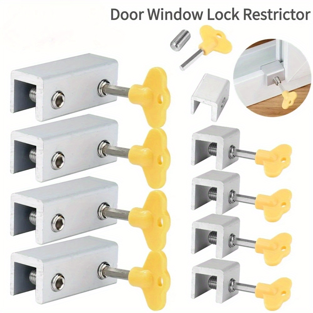 Window Lock Bar - 2-4PCS Einstellbare Fenster Lock Stopper Sicherheitsschlösser
